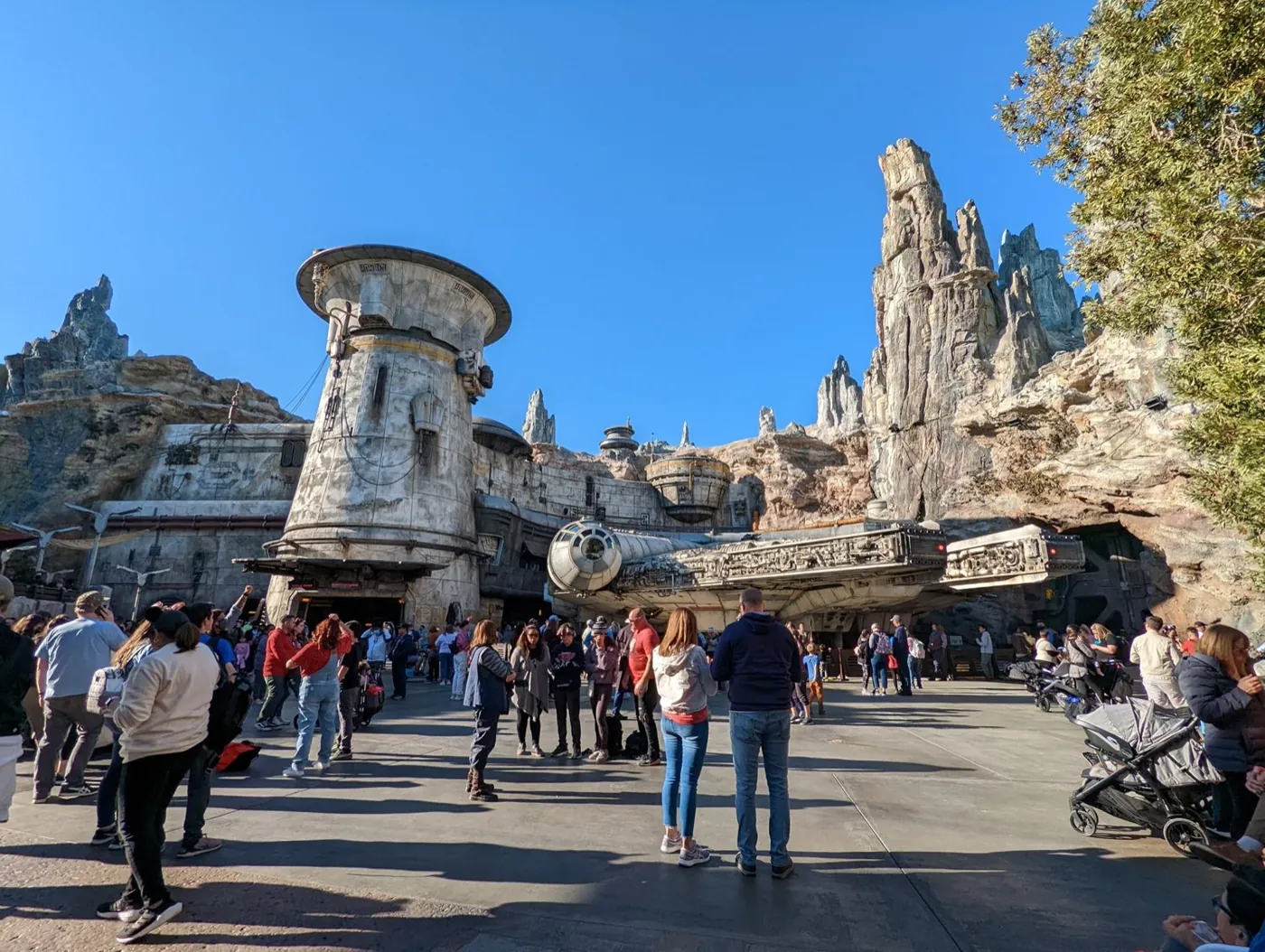 The Millennium Falcon at Star Wars: Galaxy's Edge in Disneyland Park