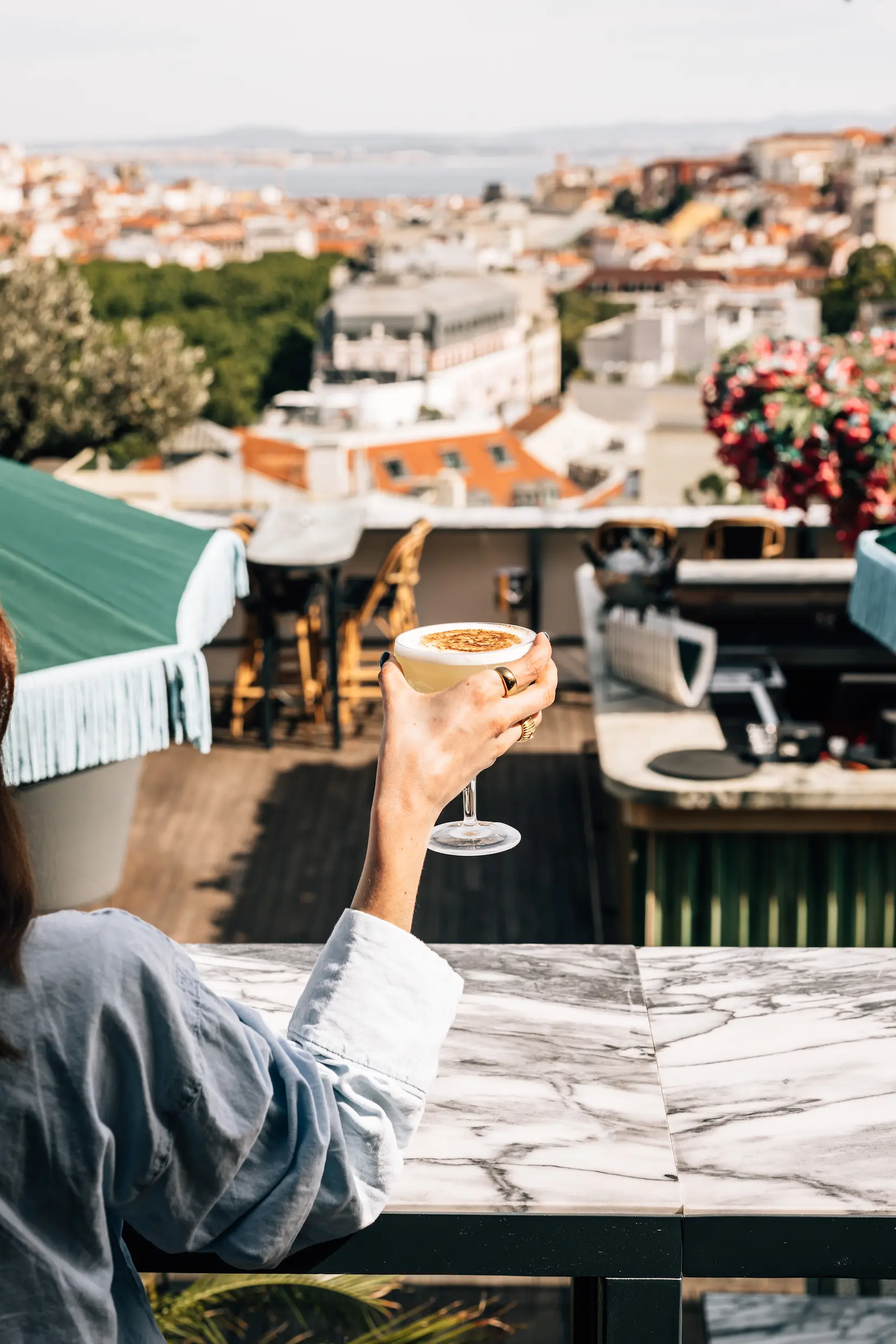 Rooftop bar view over Lisbon - SEEN Sky Bar